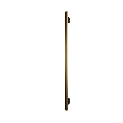 Hotbath &MORE Handdoekradiator - 5x115cm - rond - met geintergreerde schakelaar - verticaal - PVD - geborsteld messing (goud)