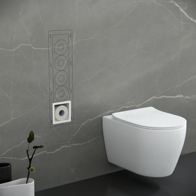 Fortifura Calvi Porte-rouleau de réserve encastré - blanc mat