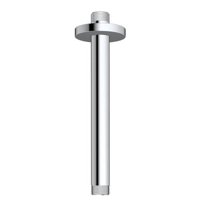 Fortifura Calvi Ensemble de douche pluie encastrable - thermostatique - bras plafond - pommeau 25cm - barre curseur - douchette stick - flexible en métal - Chrome