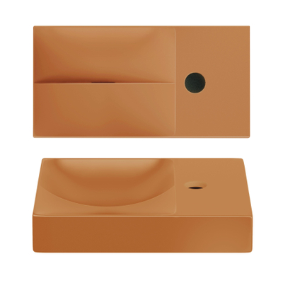 Clou Vale fontein 38 cm met kraangat rechts mat it. zand keram
