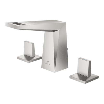 Grohe Allure Brilliant Mitigeur lavabo - 3 trous - bas - avec bonde - supersteel