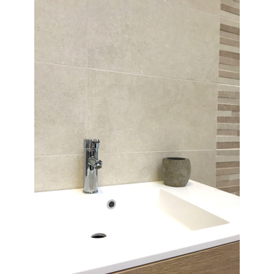 Terravito Orvico Bone wand- en vloertegel - 60x60cm - 10mm - Vierkant - gerectificeerd - Natuursteen look - mat beige