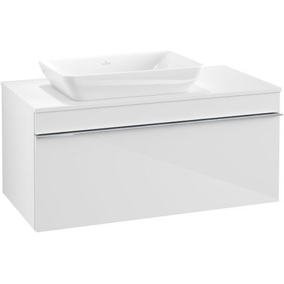 Villeroy & Boch Venticello Meuble sous lavabo 95.7x50.2x43.6cm avec 1 tiroir pour lavabo à poser gauche blanc brillant