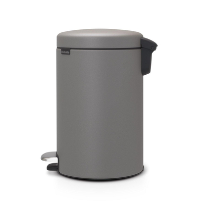 Brabantia NewIcon Pedaalemmer - 12 liter - kunststof binnenemmer - mineral concrete grey