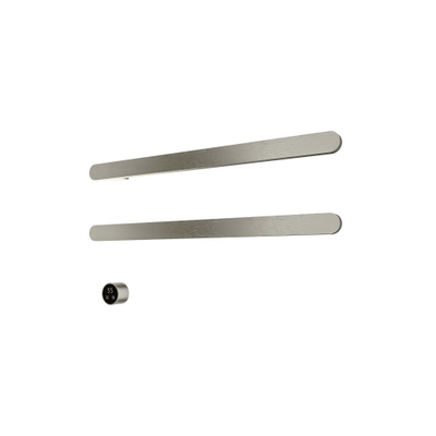 Hotbath &MORE Radiateur sèche-serviettes - 80x38cm - carré - 2 barres - horizontal - avec interrupteur - nickel brossé