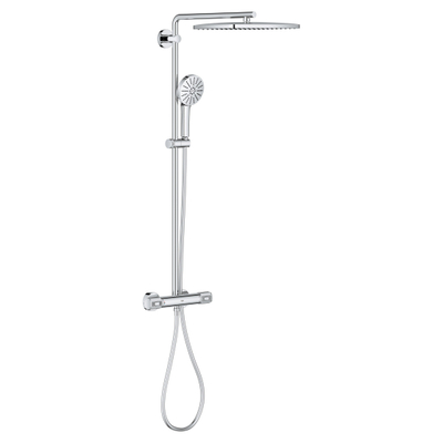 GROHE Vitalio Joy+ System 350x230 douchesysteem met thermostaatkraan - hoofddouche en handdouche - 35x23cm - chroom