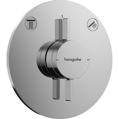 Hansgrohe DuoTurn S Douche pluie - partie encastrable - robinet - pommeau - ecosmart - bras de douche - douchette avec support - flexible - Ecosmart - Chrome