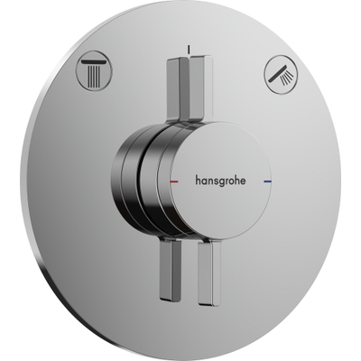 Hansgrohe DuoTurn S inbouw regendoucheset – Ø20 cm hoofddouche – 24 cm wandarm – ronde handdouche – chroom