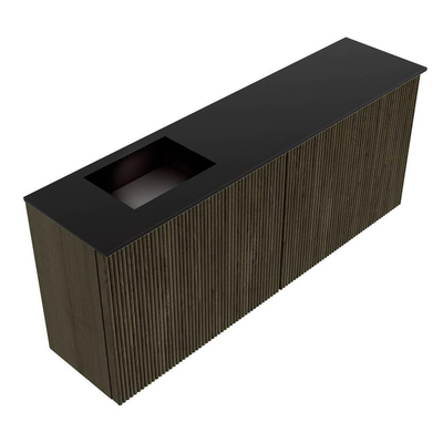 Mondiaz JOYA 100cm meuble de toilette - couleur Shadow - Vasque FAYE position Gauche Sans trou de robinet couleur Urban