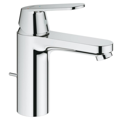 GROHE Eurosmart Cosmopolitan wastafelkraan - opbouw - voorsprong 12.2cm - met trekwaste - chroom
