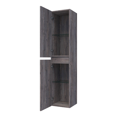 BRAUER Joy Armoire de salle de bains - 160x35x35cm - 2 portes - sans poignées - ouverture à gauche ou à droite - Driftwood