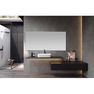 Saniclass Clear Miroir - 140x70cm - sans éclairage - à poser horizontalement et verticalement - sans cuivre