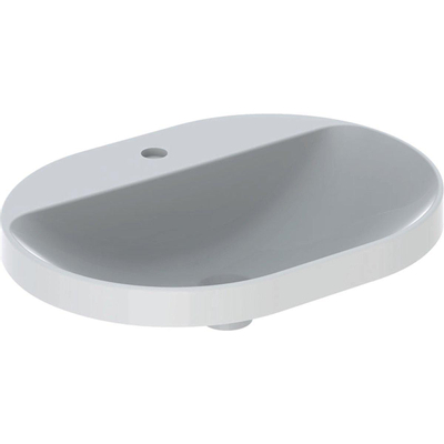 Geberit Variform lavabo à poser ellipse 60x45cm sans trop-plein blanc