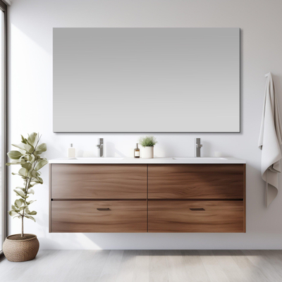 FugaFlow Eccelente Arredo Miroir - 120x70cm - sans éclairage - à poser horizontalement et verticalement - sans cuivre