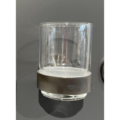 GROHE Essentials glas-/zeephouder brushed hard graphite - drinkglas SHOWROOMMODEL