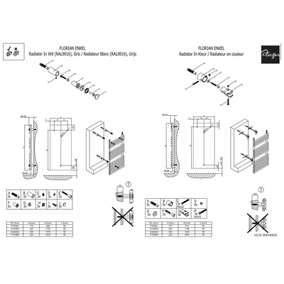 Plieger Florian Nxt designradiator enkel horizontaal 1710x600mm 1046W zwart grafiet (black graphite)