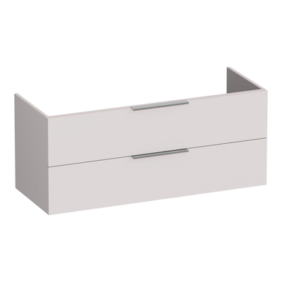 BRAUER Elevate meuble sous-lavabo 120 sans poignées rapportées 2 tiroirs à fermeture douce et 1 découpe pour siphon - sable mat