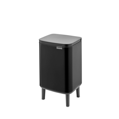 Brabantia Bo Hi Poubelle - 7 litres - seau intérieur en plastique - noir mat