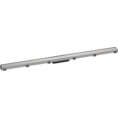 Hansgrohe RainDrain Match Douchegoot - 120cm - hoogte verstelbaar frame - brushed stainless steel