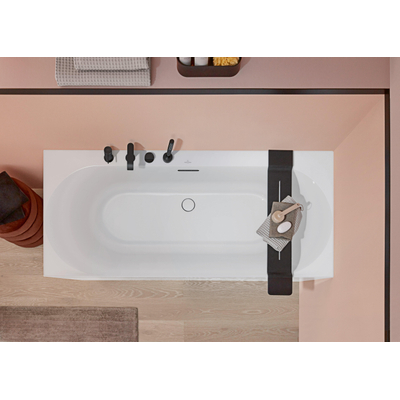 Villeroy & Boch Loop baignoire duo - 180x80cm - rectangulaire/baignoire intérieure ovale - acrylique Blanc Alpin brillant