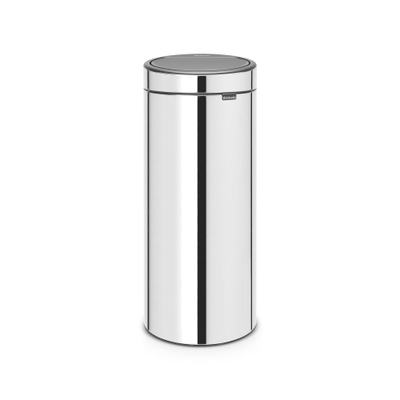 Brabantia Touch Bin Afvalemmer - 30 liter - kunststof binnenemmer - brilliant steel
