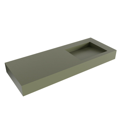 Mondiaz AVON Army vrijhangende wastafel 120cm rechts rand 12cm