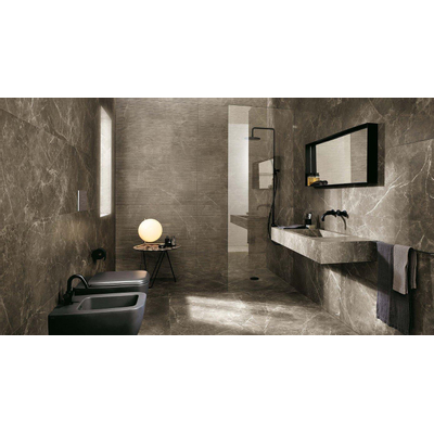 Terravito Fareno carreau mural et de sol - 60x60cm - 9mm - Carré - rectifié - effet marbre - brun/gris mat