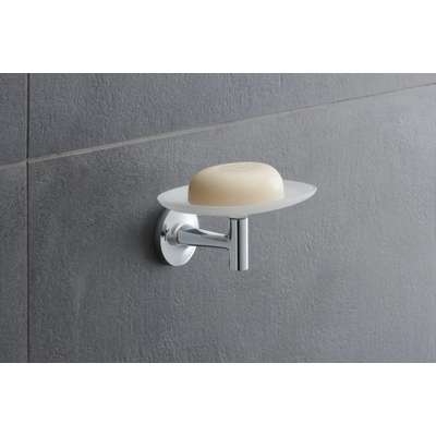 Duravit Starck T Zeephouder - wandmodel - 14x10.6cm -matglas - hoogglans chroom
