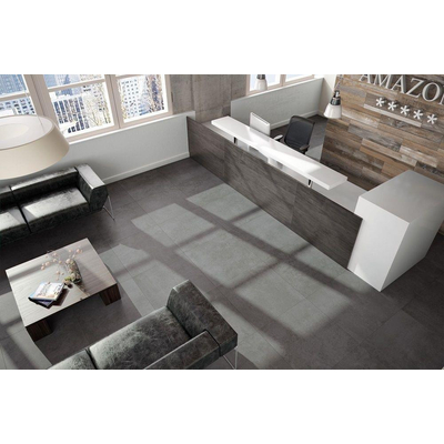ÉCHANTILLON Terravito Urbano carreau mural et de sol - 60x60cm - 10mm - Carré - Effet béton - Anthracite mat