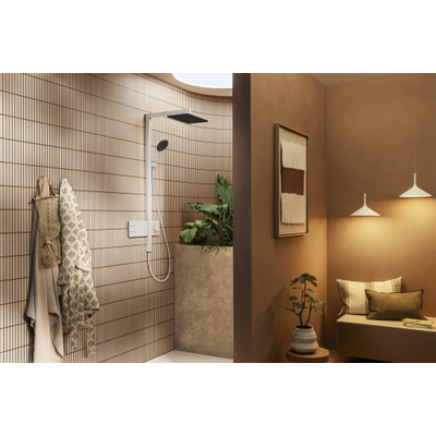 Hansgrohe Raindance alive Showerpipe - 210/340 2jet - ecosmart - thermostatische m.wit - thermostaat - mat wit