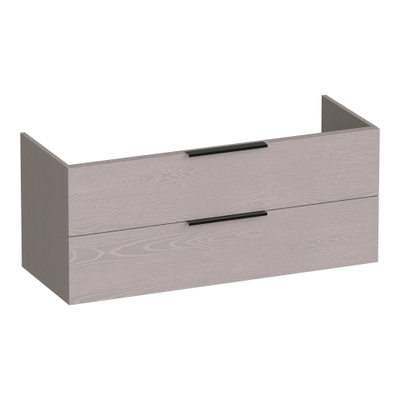 BRAUER Elevate wastafelonderkast 120 excl. opleggrepen 2 softclose lades en 2 sifon uitsparingen - Timber Greige