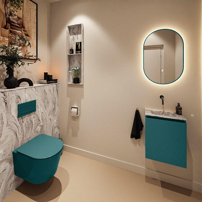 MONDIAZ TURE-DLUX 40cm toiletmeubel Smag. EDEN wastafel Glace positie midden. Zonder kraangat.