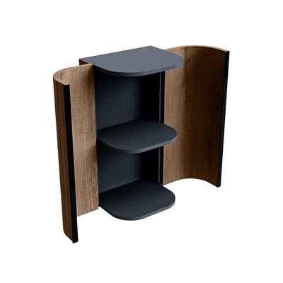 MONDIAZ KURVE 80cm kolomkast kleur Walnut met 2 deuren