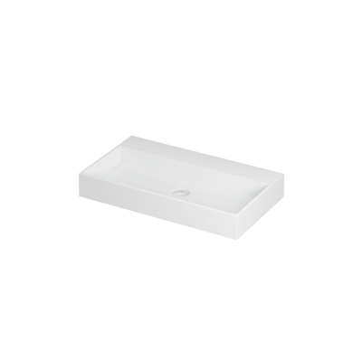 Ink united lavabo 80x11x45cm 1 trou pour robinet évier porcelaine blanc brillant