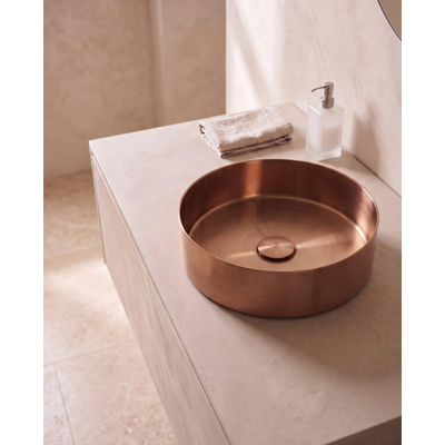 Saniclass ONE Waskom - 36x36x11cm - RVS - Geborsteld koper