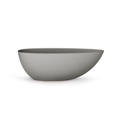 Zeza Element Baignoire autoportante - 170x80x55cm - solid surface - gris clair mat