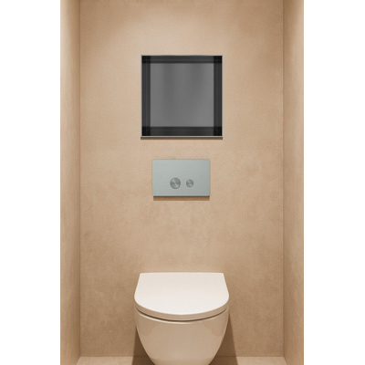 Hotbath &MORE Boîte encastrable ou niche encastrée 30x30x10cm sans cadre PVD gunmetal brossé