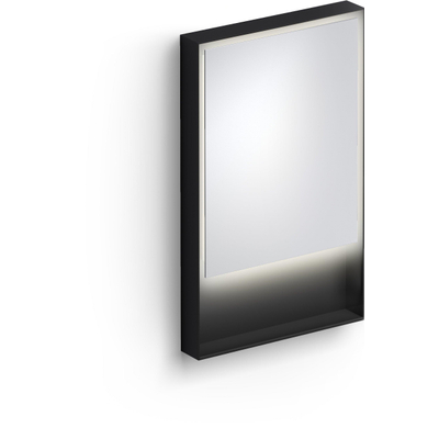 Clou Look at Me spiegel – rechthoek – 50x80 cm – indirecte LED rondom – Zwart mat
