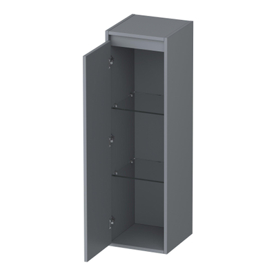BRAUER Adore Wavy hoge kast - 120x35x35cm - 1 deur - linksdraaiend - greeploos - mat grijs