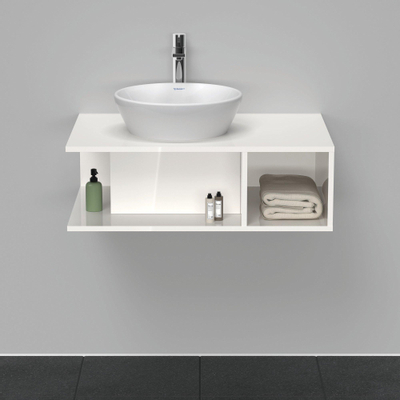 Duravit D-neo Meuble sous vasque 80x55x26cm sans tiroirs Blanc haute brillance