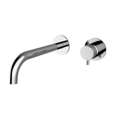 Plieger Napoli Mitigeur lavabo encastrable 2 trous 1 levier avec bec 23.8cm ColdStart Chrome