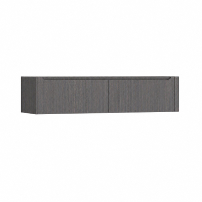 H&R Badmeubelen Juice Meuble sous vasque - 180x45x40cm - angle droit arrondi - 2 tiroirs - poignée intégrée - Wenge