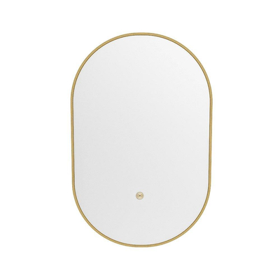 Mondiaz GLOW spiegel – ovaal – 45x90 cm – indirecte LED rondom – bewegingssensor – Oro (zand)