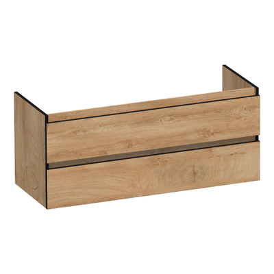 BRAUER Joy Edge wastafelonderkast 120 2 softclose lades - greeploos - 1 sifon uitsparing - Forest Tan