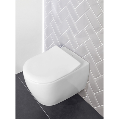 Villeroy & Boch Subway 2.0 WC suspendu 56 cm directflush à fond creux avec abattant Saniclass QuickRelease et softclose - Blanc