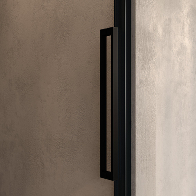 BRAUER Galactic Nisdeur - 120x200 - 2-delig schuif - helder glas - omkeerbaar - incl. glascoating - mat zwart