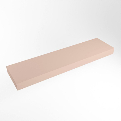 Mondiaz TOP 46 Vrijhangend Topblad - 180x46x12cm - geschikt voor waskom - Solid surface - Rosee