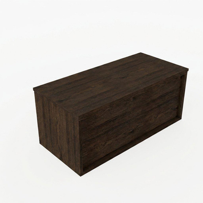 Saniclass Holz Frame Badkamermeubelset - 100x45x40cm - topblad - zonder kraangaten - 1 lade - Eiken Charcoal