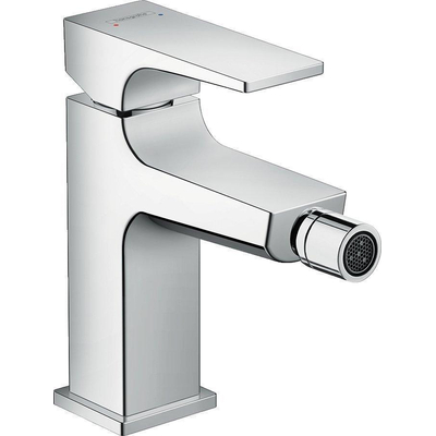Hansgrohe Metropol Bidetkraan - 100 met push open waste - wit chroom