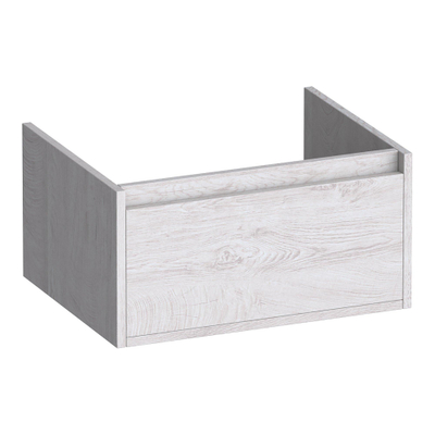 BRAUER Hope meuble sous lavabo - 59x30x45.5cm - 1 tiroir à fermeture douce sans poignée - 1 découpe pour le siphon - Forest Seashell